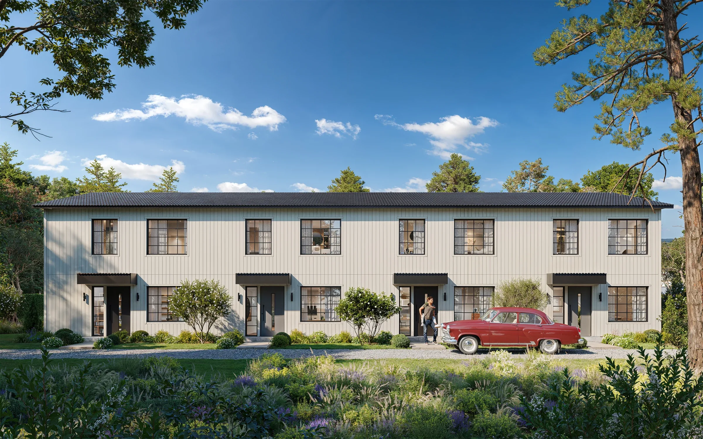 Garden Townhouses — Street elevation